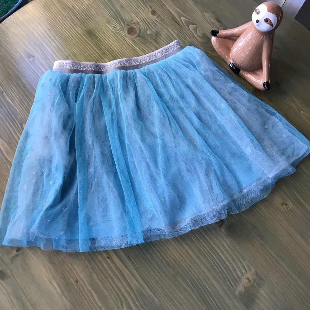 Blue tulle skirt